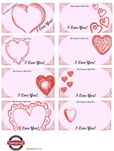 Free printable Love coupons in three designs!