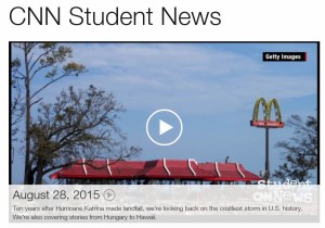 CNN Student News for middle and high school students