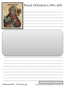 Ten Facts About St Patrick of Ireland with free printable notebooking journal pages and book suggestions for grades 1-12!