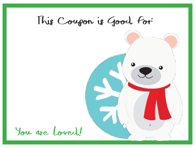 Christmas Coupons for Kids ~ A great stocking stuffer! FREE to Thinking Kids Subscribers.