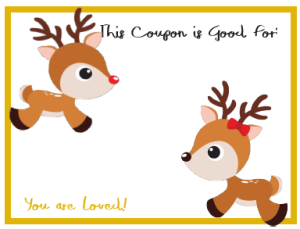 Christmas Coupons for Kids ~ A great stocking stuffer! FREE to Thinking Kids Subscribers.