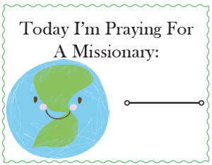 Pray for My World Cards for Kids ~ A part of the Family Prayer Box project!