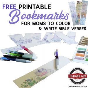 Free Printable Bookmarks to Color (& Write Bible Verses) for Mom