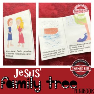 Jesus' Family Tree Minibook (a part of the Christmas Bible Crafts for Kids series at Thinking Kids!)
