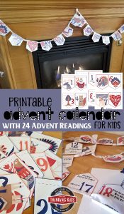 Printable Advent Calendar for Kids with 24 Advent Readings