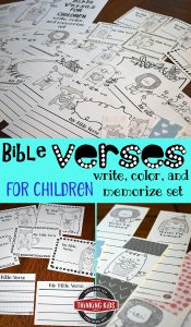 Bible Verses for Children Write, Color, and Memorize Set