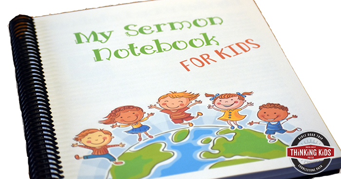 My Sermon Notebook for Kids ~ 52 weeks of sermon notes for kids! Directed notebooking, along with coloring, mazes, and word searches.