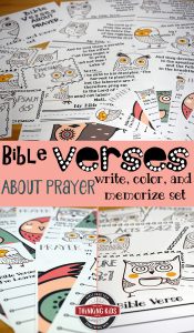 Bible Verses about Prayer: Write, Color, and Memorize Set