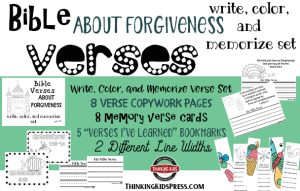 Bible Verses about Forgiveness: Write, Color, and Memorize Set