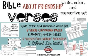 Bible Verses about Friendship: Write, Color, and Memorize Set