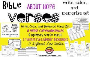 Bible Verses About Hope: Write, Color, and Memorize Set