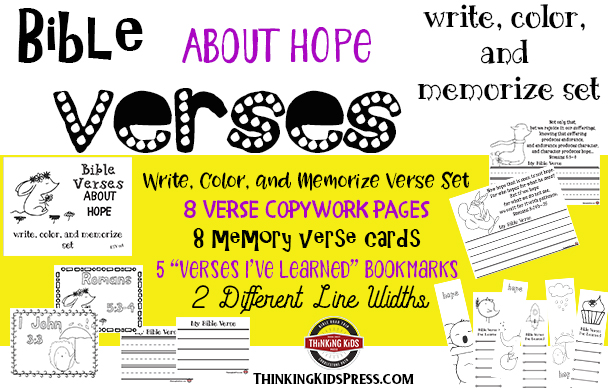 Bible Verses about Hope: Write, Color, and Memorize Set