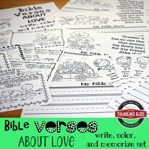 Bible Verses about Love: Write, Color, and Memorize Set