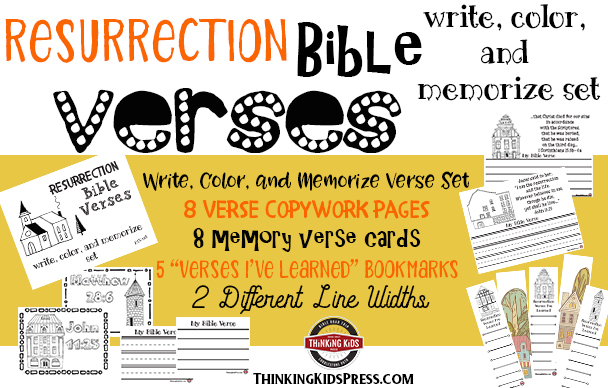 Easter Bible Verses: A Resurrection Bible Verses Write, Color, and Memorize Set