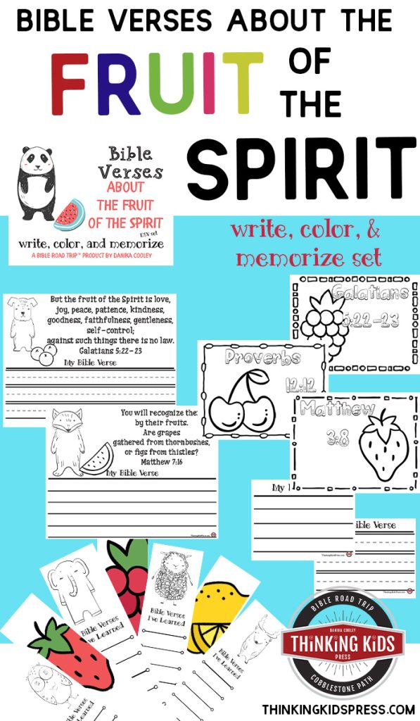 Bible Verses about Fruit of the Spirit WCM PIN Thinking Kids