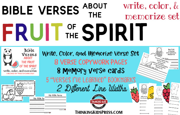 The Fruit of the Spirit Scripture Write, Color, and Memorize Set