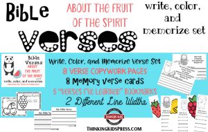 The Fruit of the Spirit Scripture Write, Color, and Memorize Set