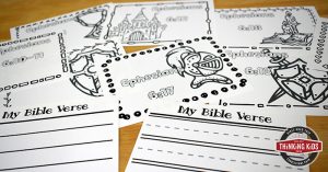 Bible Verses about the Armor of God for Kids: Write, Color, & Memorize Set