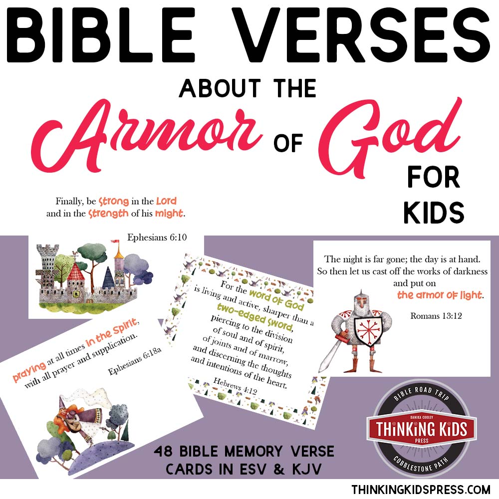 Bible Verses about the Armor of God for Kids: Bible Memory Verse Cards