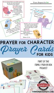 Prayer for Character Prayer Cards for Kids