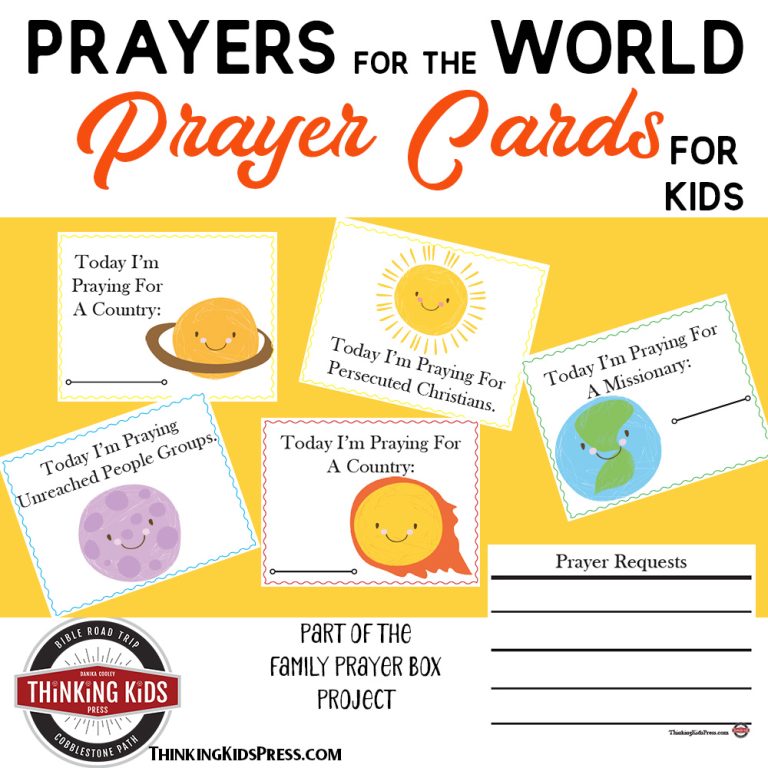 Prayers for the World Prayer Cards for Kids