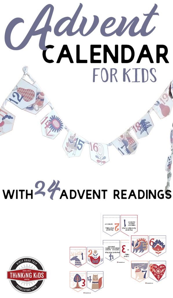 Printable Advent Calendar for Kids with 24 Advent Readings