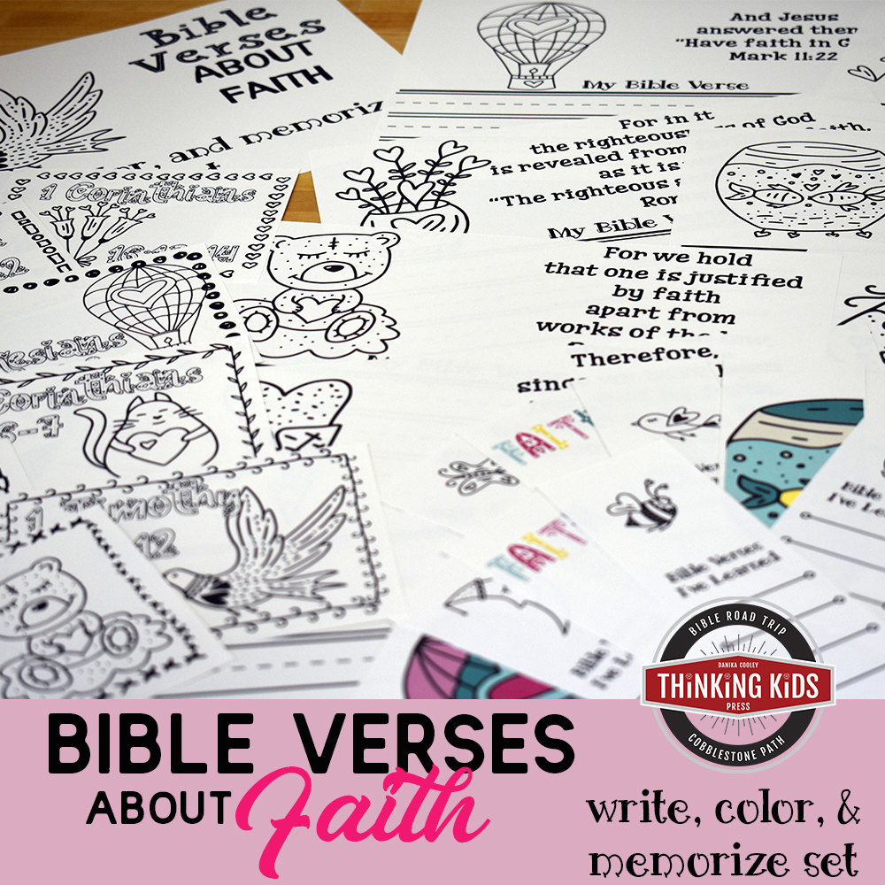 Bible Verses about Faith Copywork Set for Kids