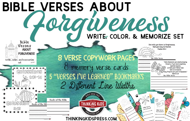 Bible Verses About Forgiveness | Write, Color, and Memorize Set