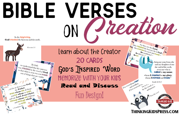 Bible Verses on Creation | Memory Verse Card Set for Your Kids