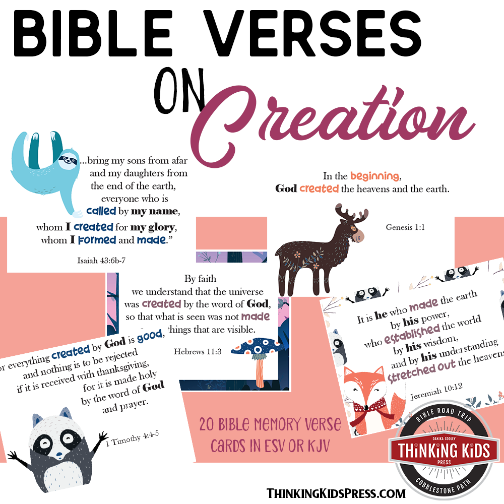 Bible Verses on Creation | Bible Memory Verse Card Set