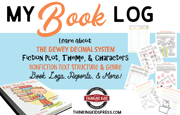 Reading Book Log for Kids | Teach Dewey Decimal System, Book Reports, Fiction and Nonfiction