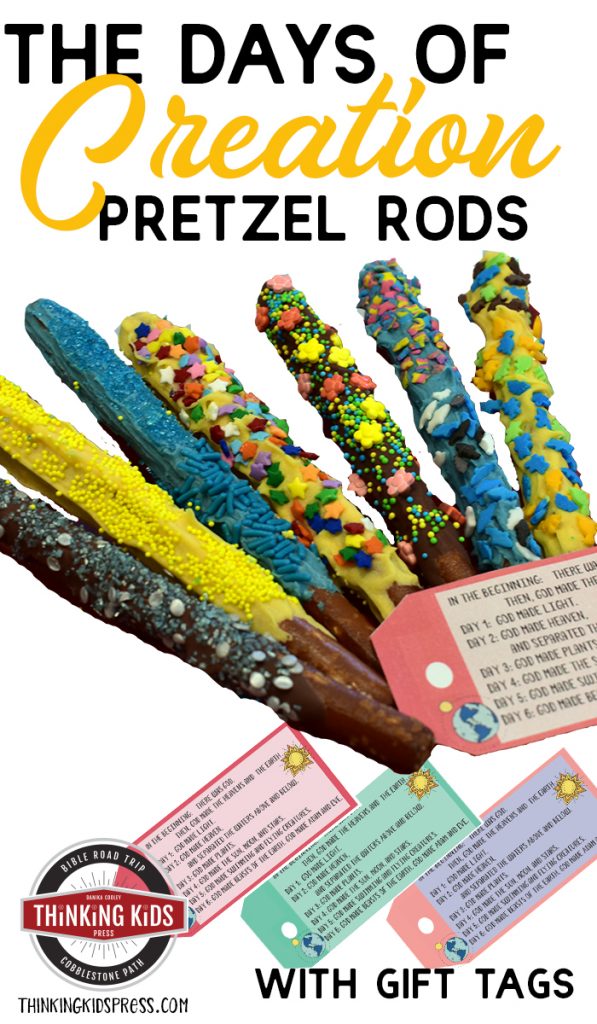 The Days of Creation Chocolate Covered Pretzel Rods