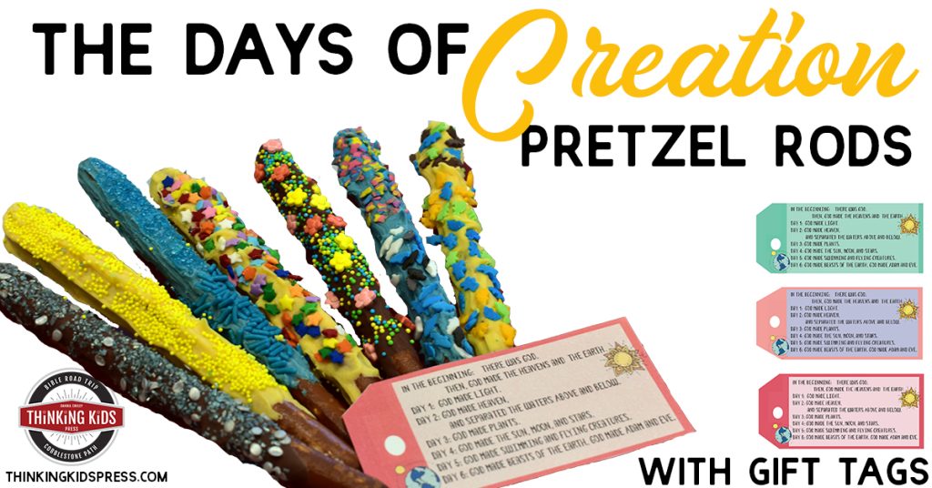 The Days of Creation Chocolate Covered Pretzel Rods