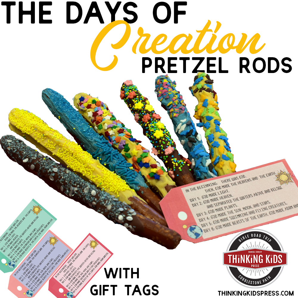 The Days of Creation Chocolate Covered Pretzel Rods