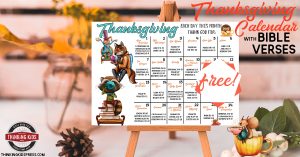 Printable Thanksgiving Bible Verse Calendar | 30 Days of Thankfulness for your Kids!