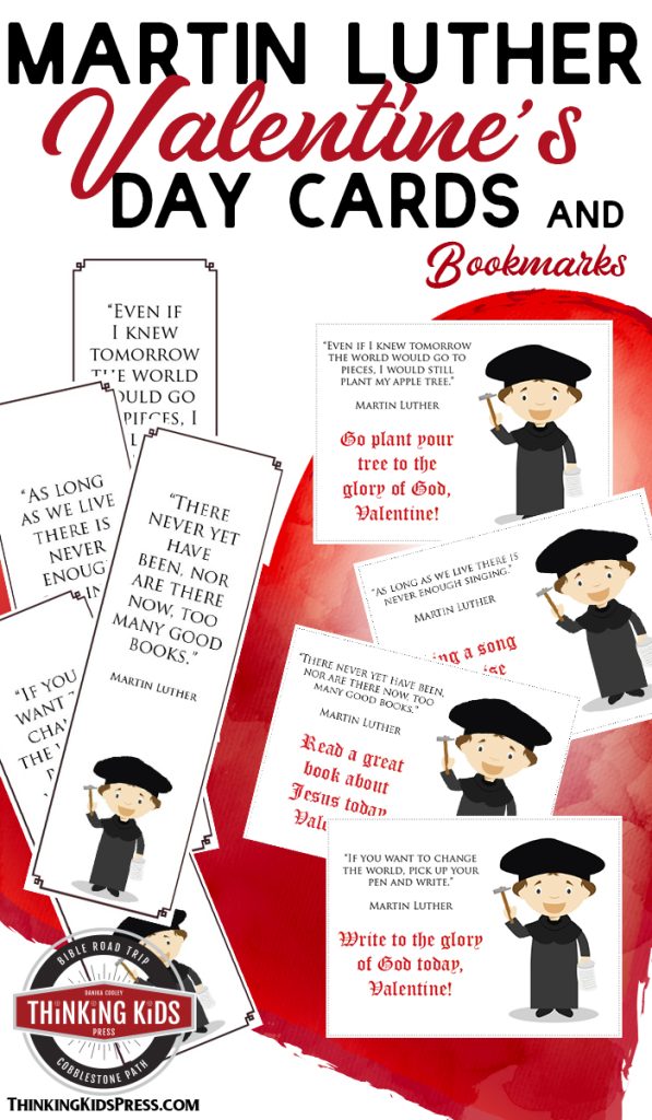 Martin Luther Printable Valentine's Day Cards (and Bookmarks) for Your Kids
