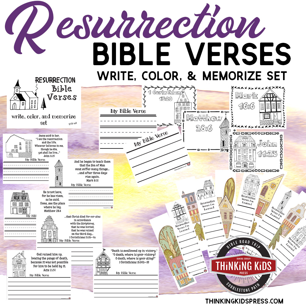 Easter Bible Verses Write, Color, & Memorize Set