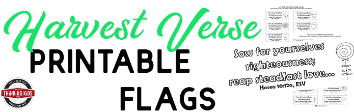 Harvest Bible Verse Printable Flags