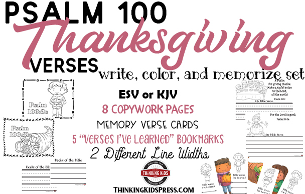 Psalm 100 for Kids | Write, Color, and Memorize Set