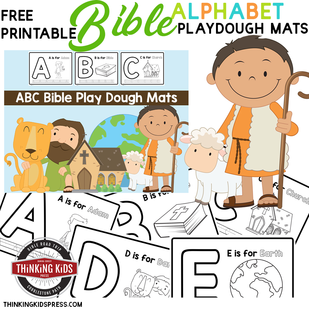 Free Printable Bible Alphabet Playdough Mats