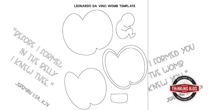 Jeremiah 1:5 Scripture Poster Craft | Leonardo da Vinci Womb Sketch