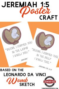 Jeremiah 1:5 Scripture Poster Craft | Leonardo da Vinci Womb Sketch