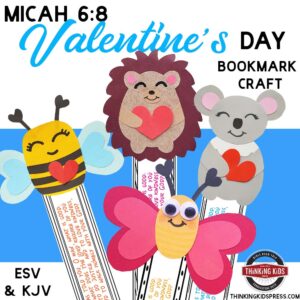 Bible Verse Micah 6 8 Valentines Day Bookmark Craft for Kids