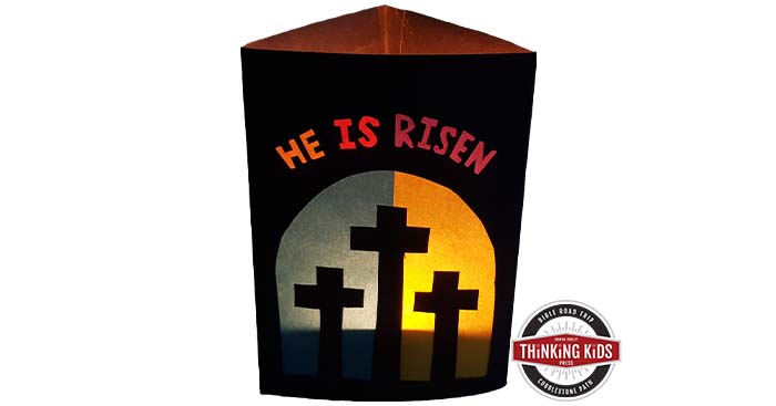 He Is Risen Stained Glass Cross Craft
