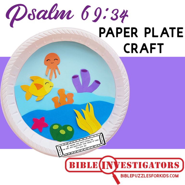 Psalm 69 34 Paper Plate Craft