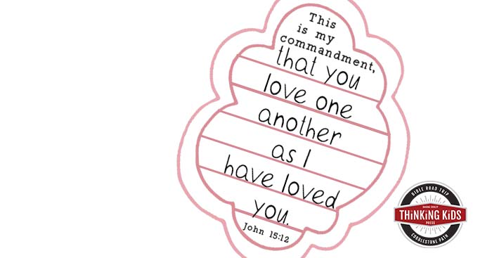 Love One Another Bible Verse | John 15:12 Heart Wreath Craft