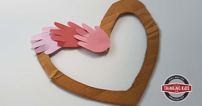 Love One Another Bible Verse | John 15:12 Heart Wreath Craft