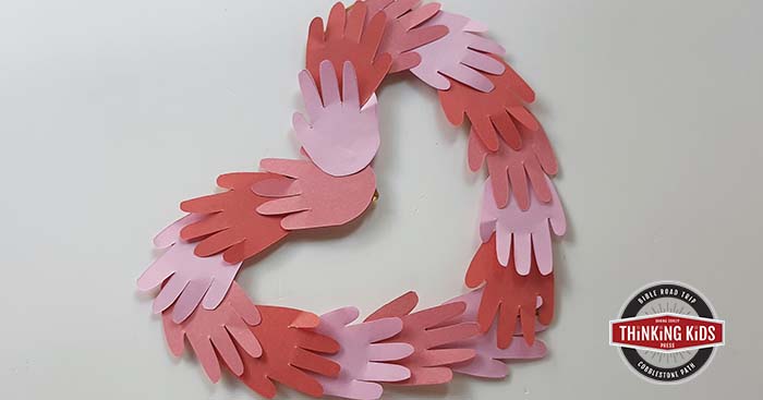 Love One Another Bible Verse | John 15:12 Heart Wreath Craft