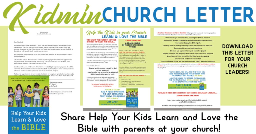 Kidmin Family Discipleship Church Letter - HYKLLB