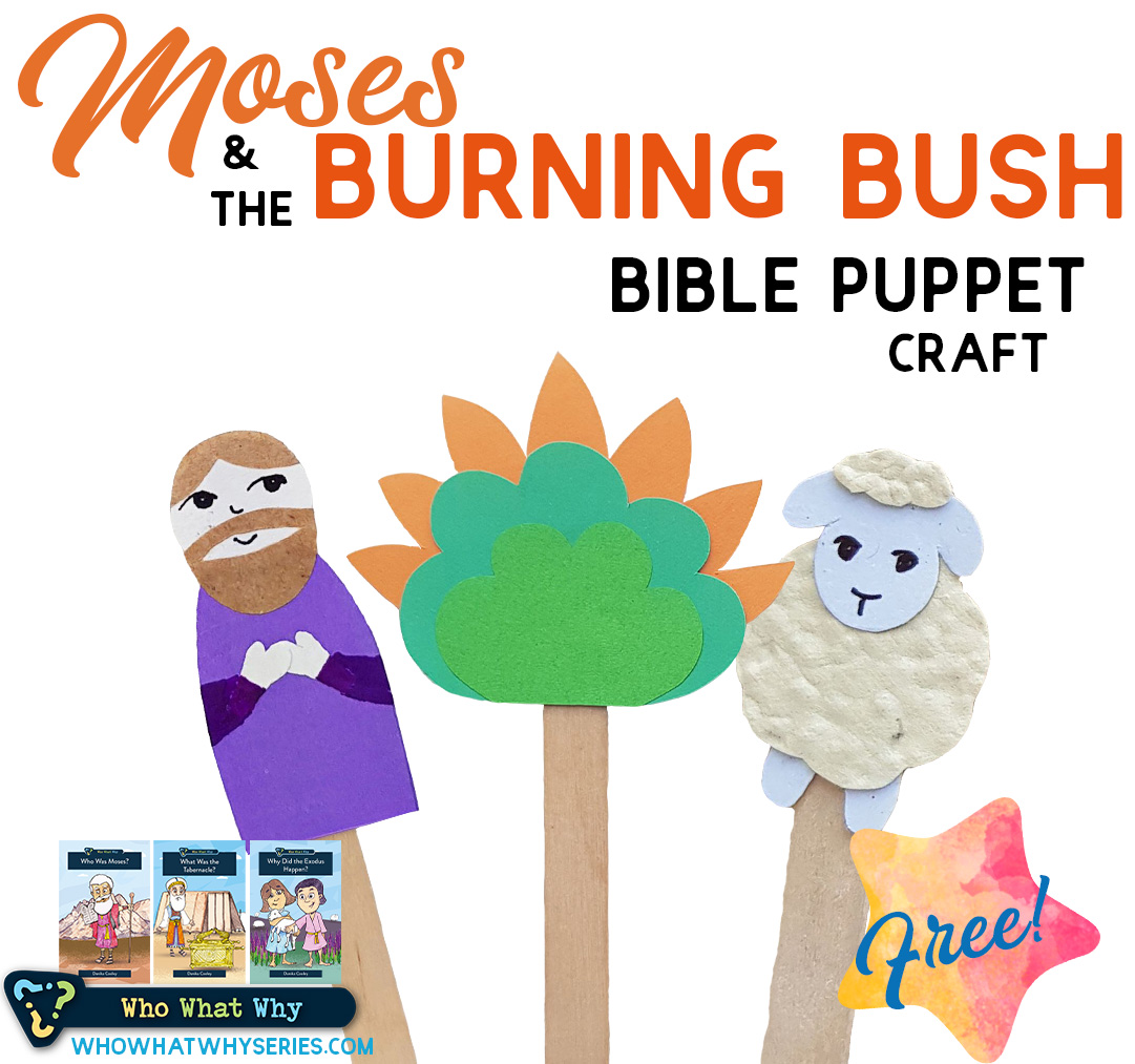 Moses and the Burning Bush Craft | Bible Stick Puppets